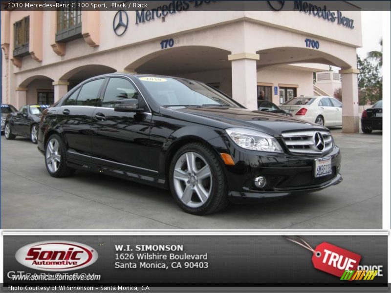 Black / Black 2010 Mercedes-Benz C 300 Sport