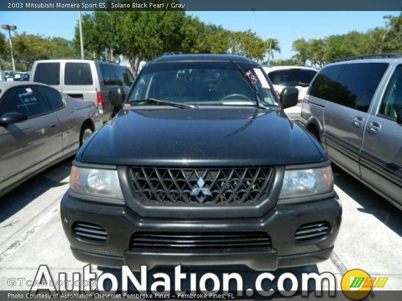 Solano Black Pearl / Gray 2003 Mitsubishi Montero Sport ES