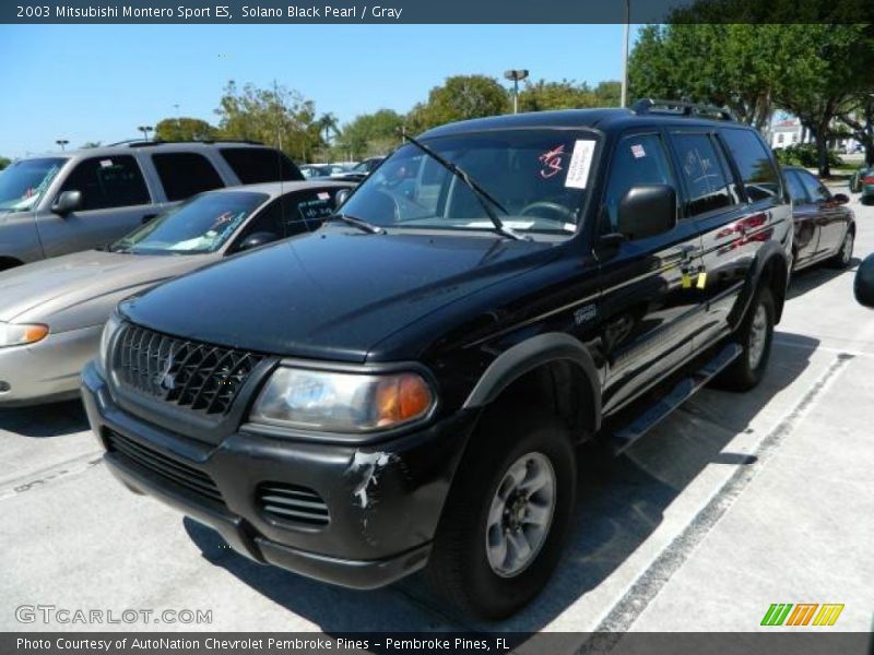 Solano Black Pearl / Gray 2003 Mitsubishi Montero Sport ES
