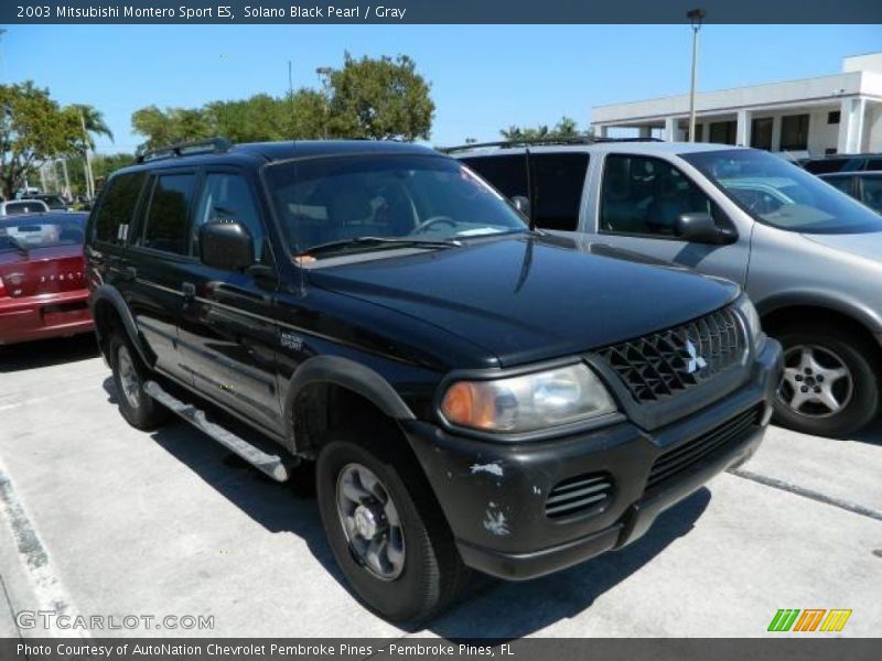Solano Black Pearl / Gray 2003 Mitsubishi Montero Sport ES