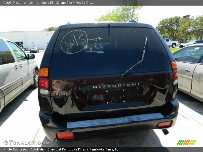 Solano Black Pearl / Gray 2003 Mitsubishi Montero Sport ES