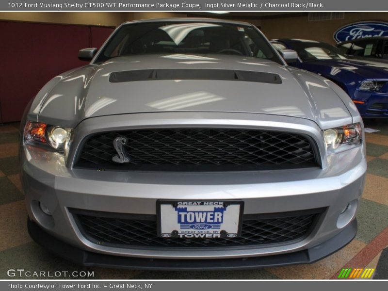 Ingot Silver Metallic / Charcoal Black/Black 2012 Ford Mustang Shelby GT500 SVT Performance Package Coupe