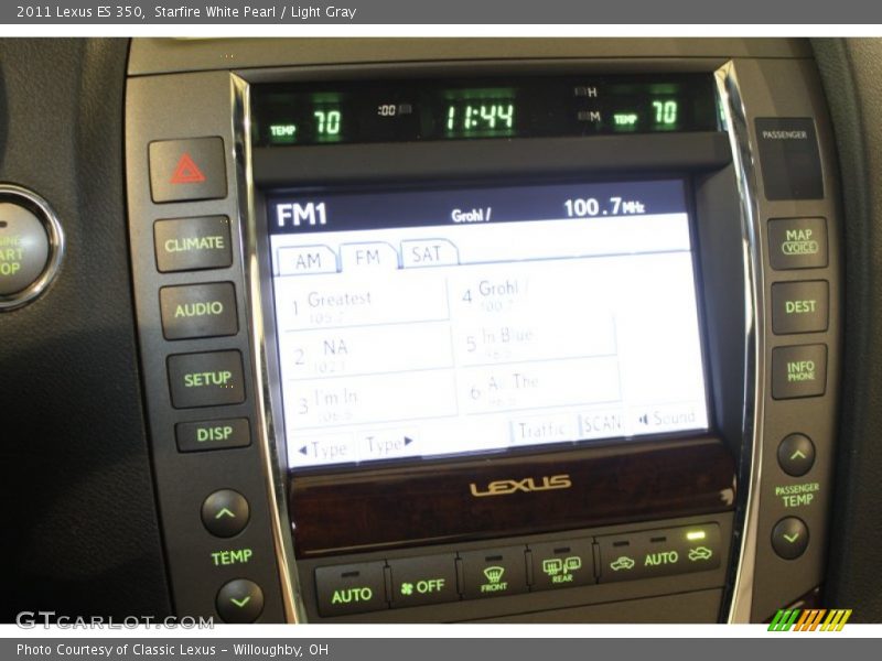 Starfire White Pearl / Light Gray 2011 Lexus ES 350