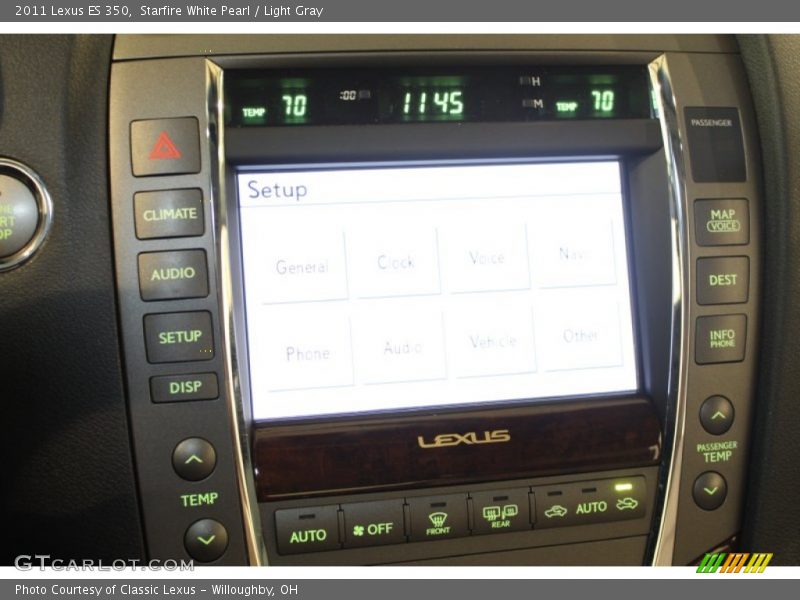 Starfire White Pearl / Light Gray 2011 Lexus ES 350