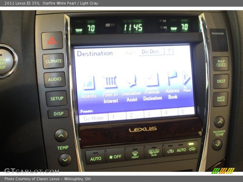 Starfire White Pearl / Light Gray 2011 Lexus ES 350