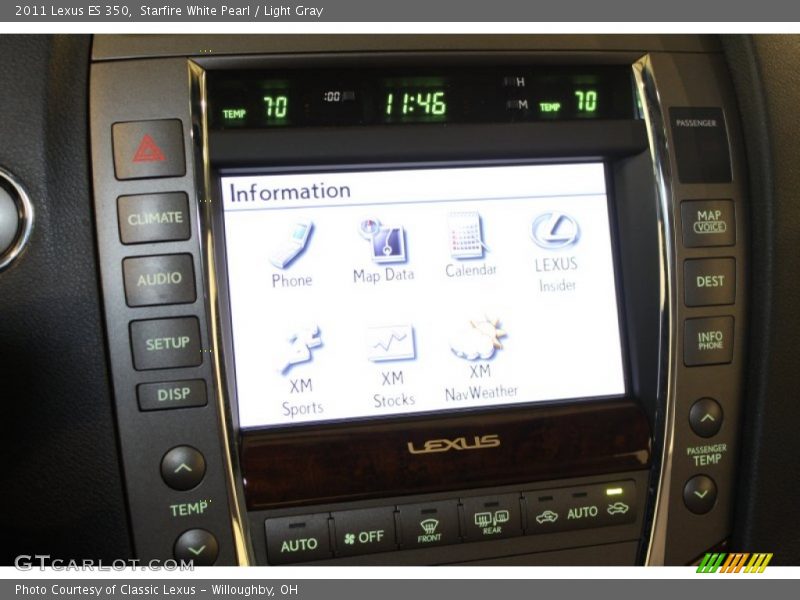 Starfire White Pearl / Light Gray 2011 Lexus ES 350