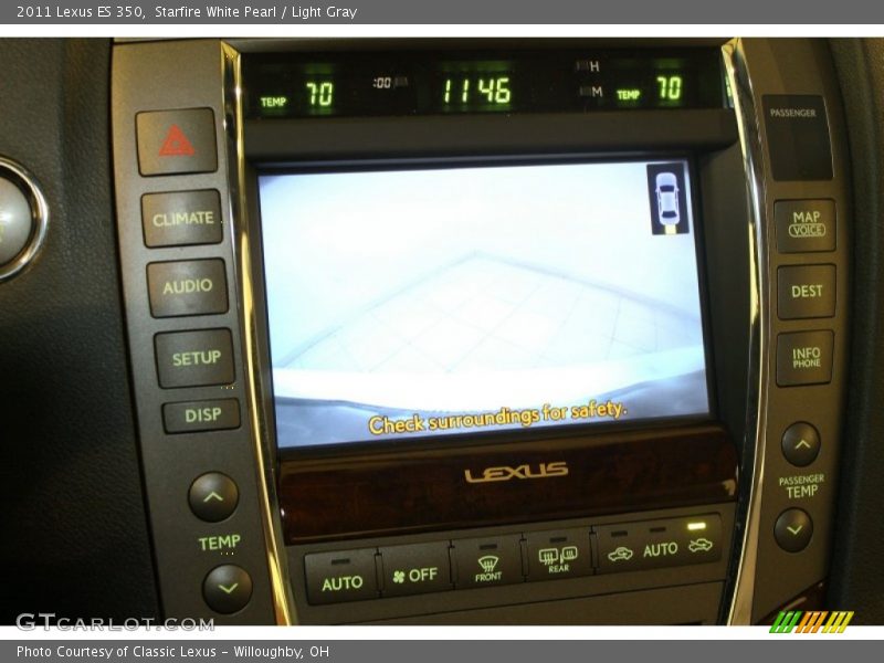 Starfire White Pearl / Light Gray 2011 Lexus ES 350