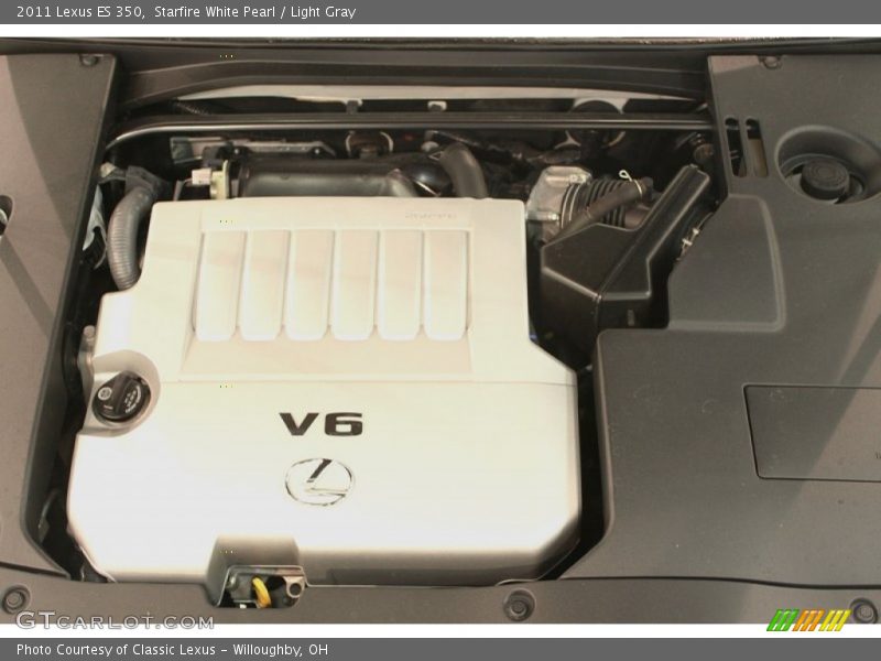Starfire White Pearl / Light Gray 2011 Lexus ES 350