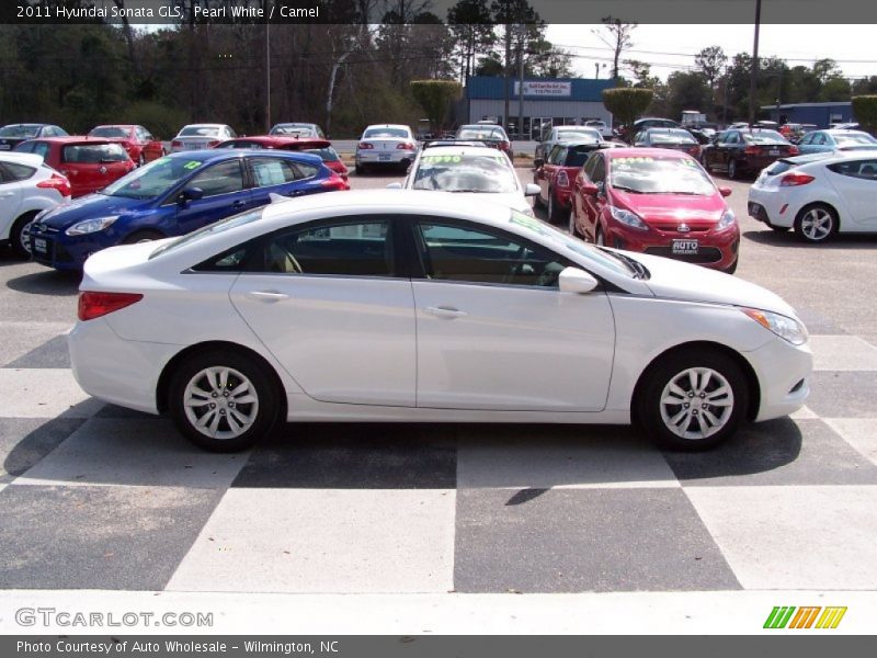 Pearl White / Camel 2011 Hyundai Sonata GLS