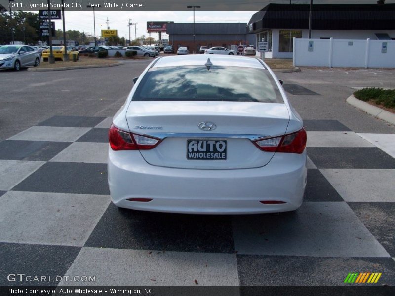 Pearl White / Camel 2011 Hyundai Sonata GLS