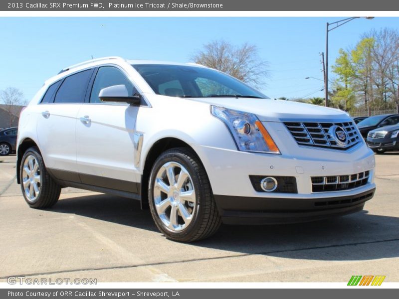 Platinum Ice Tricoat / Shale/Brownstone 2013 Cadillac SRX Premium FWD