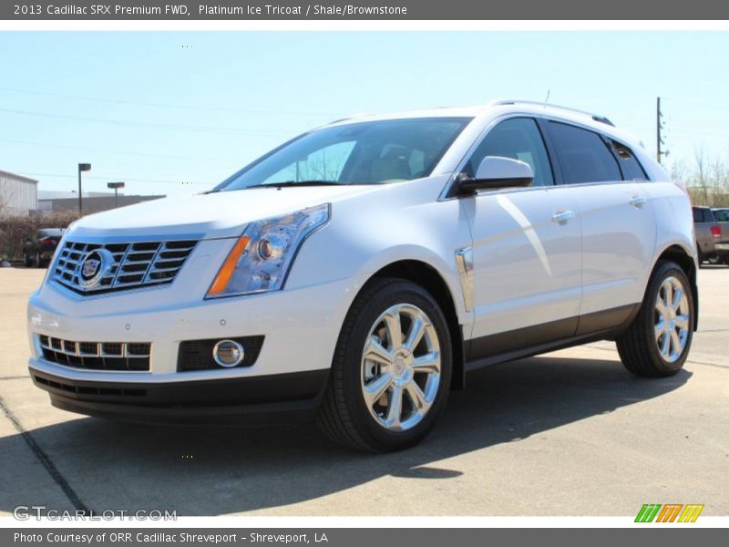 Platinum Ice Tricoat / Shale/Brownstone 2013 Cadillac SRX Premium FWD