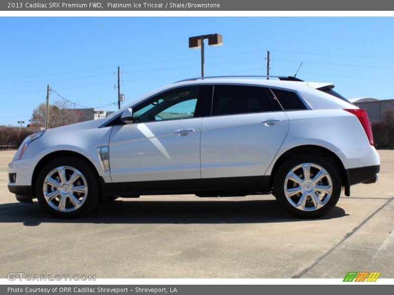Platinum Ice Tricoat / Shale/Brownstone 2013 Cadillac SRX Premium FWD