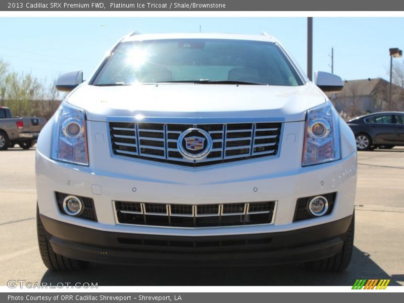 Platinum Ice Tricoat / Shale/Brownstone 2013 Cadillac SRX Premium FWD