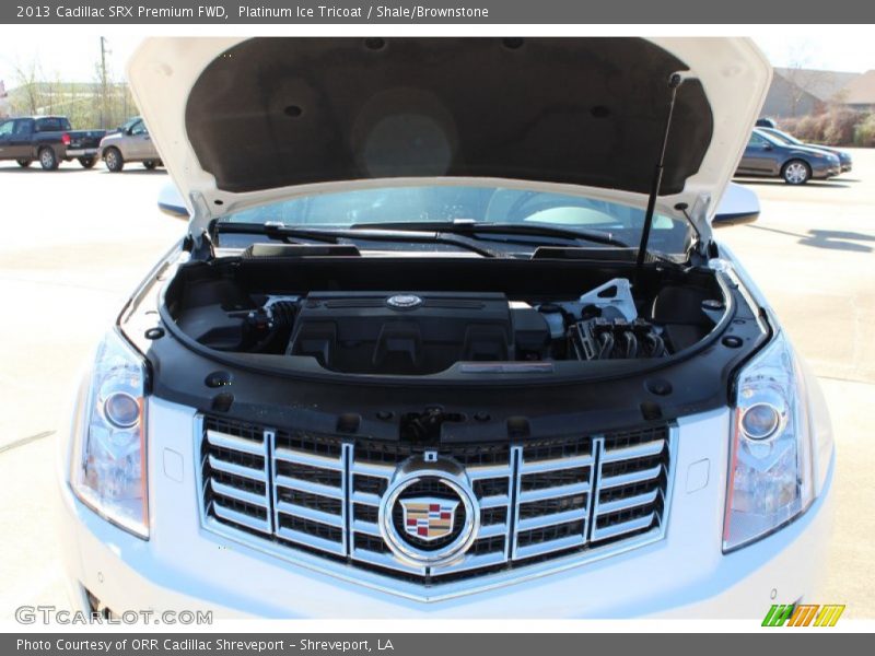 Platinum Ice Tricoat / Shale/Brownstone 2013 Cadillac SRX Premium FWD