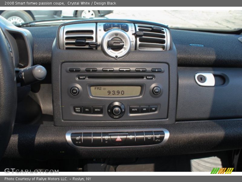 Controls of 2008 fortwo passion coupe