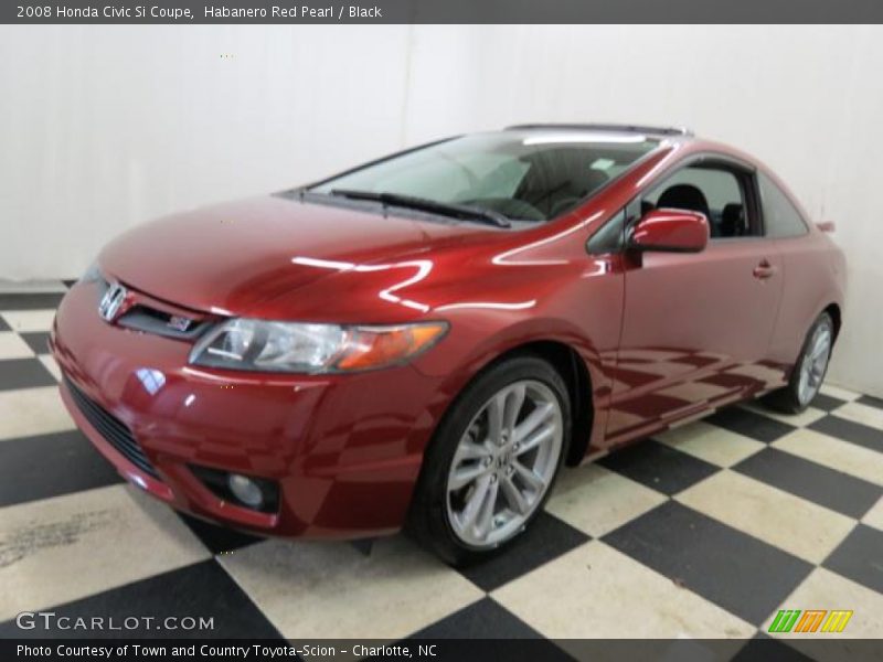 Habanero Red Pearl / Black 2008 Honda Civic Si Coupe