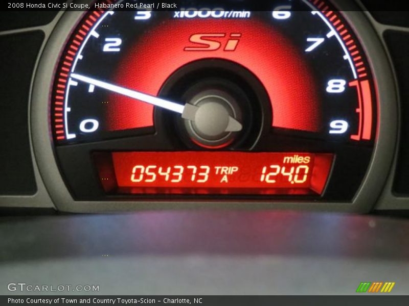 Habanero Red Pearl / Black 2008 Honda Civic Si Coupe