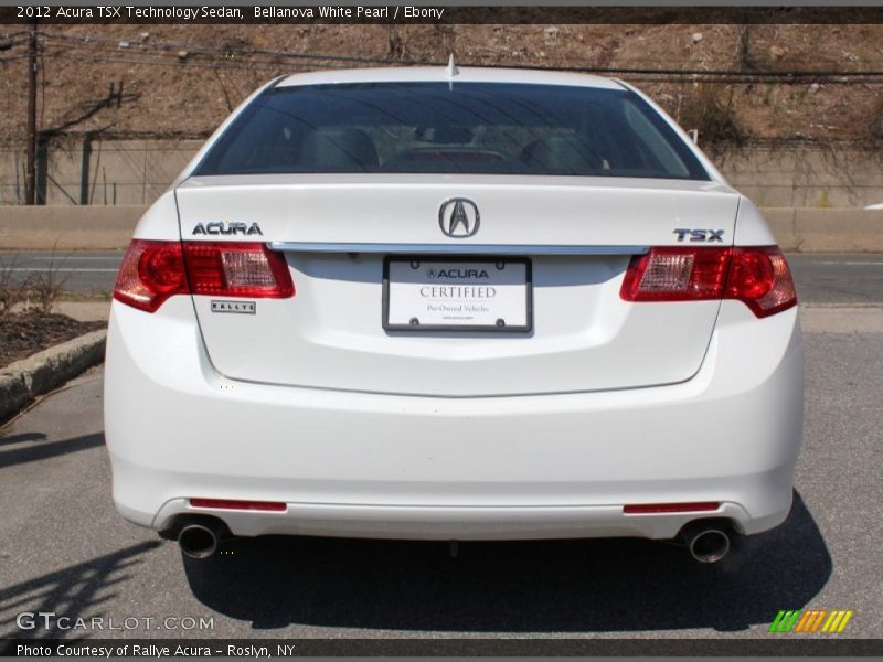 Bellanova White Pearl / Ebony 2012 Acura TSX Technology Sedan