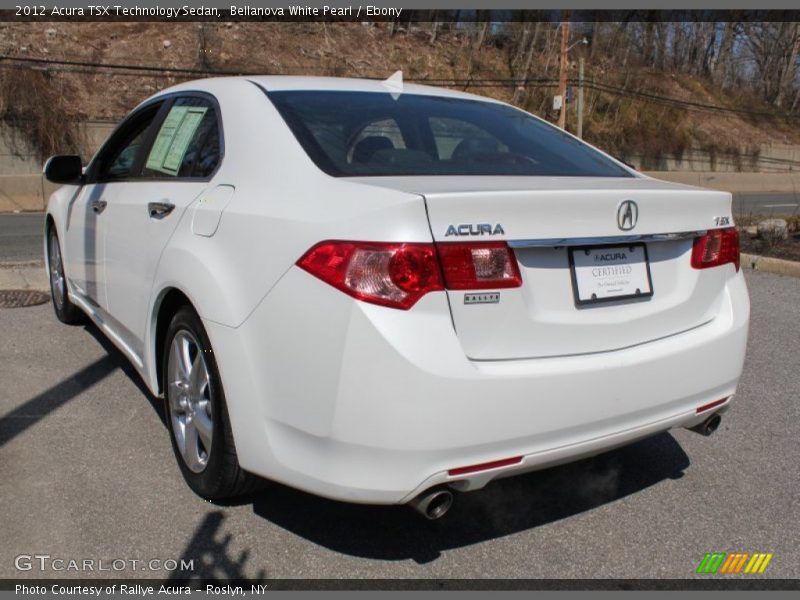 Bellanova White Pearl / Ebony 2012 Acura TSX Technology Sedan