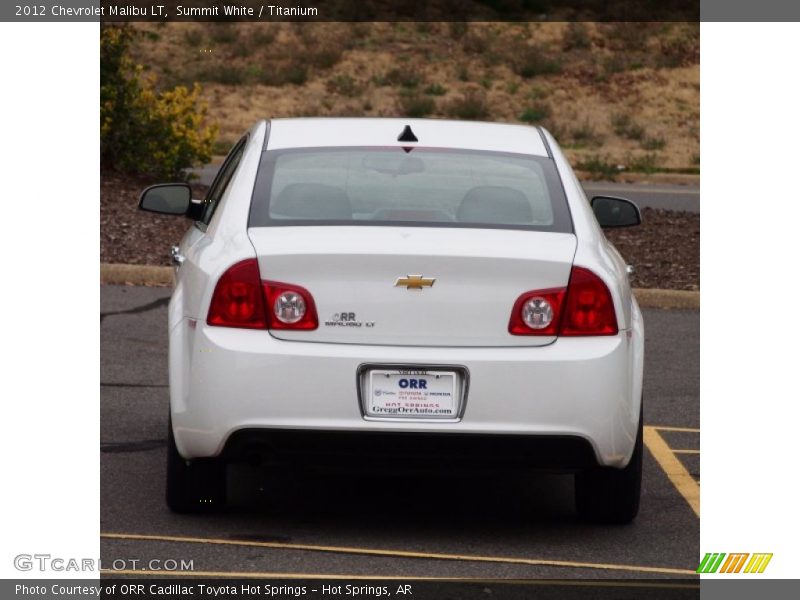 Summit White / Titanium 2012 Chevrolet Malibu LT