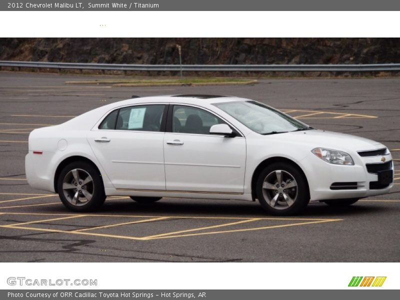 Summit White / Titanium 2012 Chevrolet Malibu LT