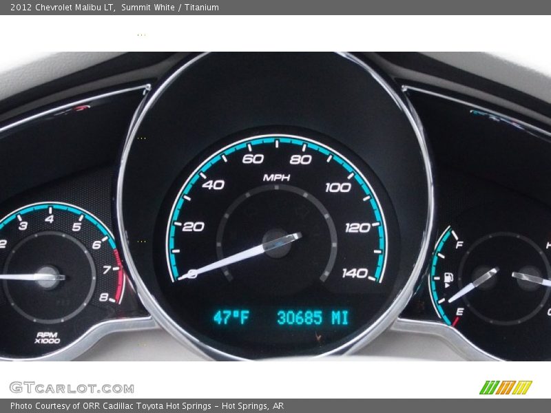 Summit White / Titanium 2012 Chevrolet Malibu LT