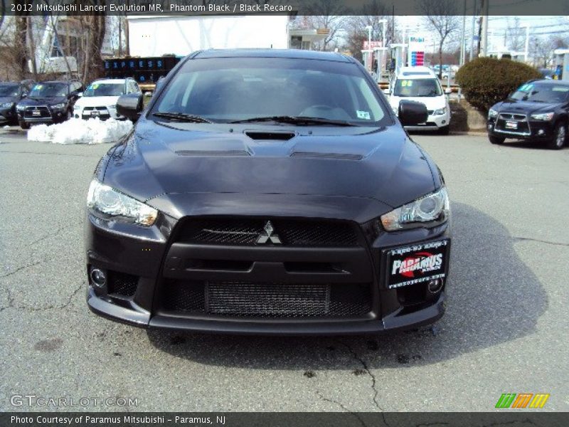 Phantom Black / Black Recaro 2012 Mitsubishi Lancer Evolution MR