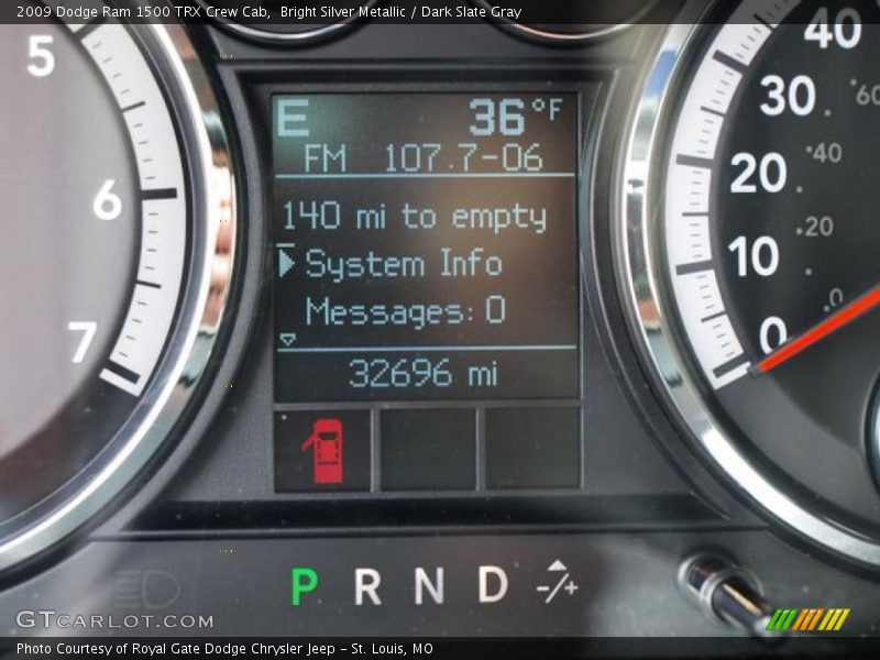 Bright Silver Metallic / Dark Slate Gray 2009 Dodge Ram 1500 TRX Crew Cab