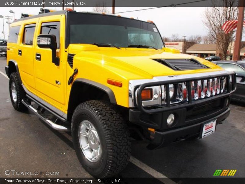 Yellow / Ebony Black 2005 Hummer H2 SUV
