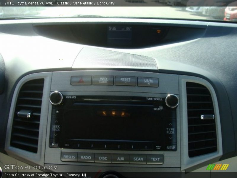 Classic Silver Metallic / Light Gray 2011 Toyota Venza V6 AWD