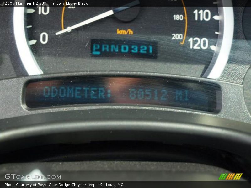 Yellow / Ebony Black 2005 Hummer H2 SUV