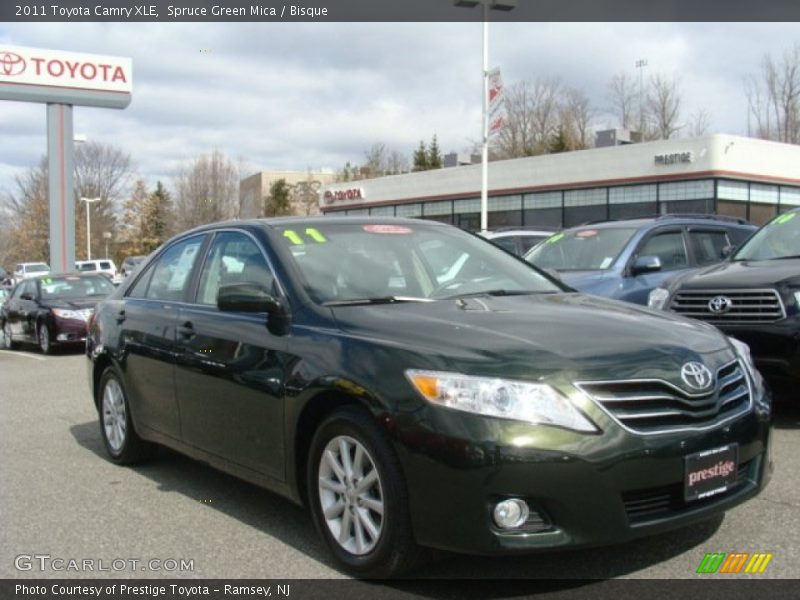 Spruce Green Mica / Bisque 2011 Toyota Camry XLE
