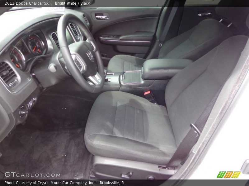 Bright White / Black 2012 Dodge Charger SXT