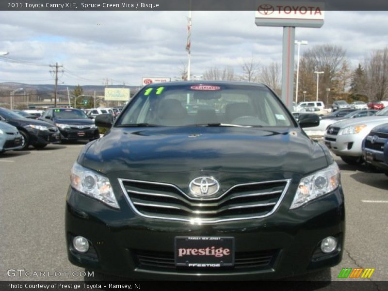 Spruce Green Mica / Bisque 2011 Toyota Camry XLE