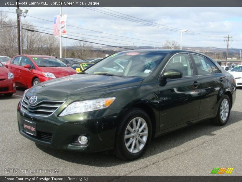 Spruce Green Mica / Bisque 2011 Toyota Camry XLE