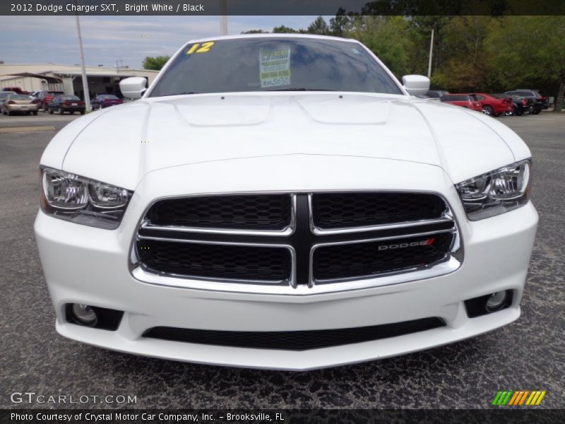 Bright White / Black 2012 Dodge Charger SXT