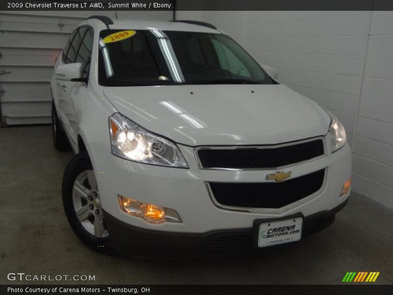Summit White / Ebony 2009 Chevrolet Traverse LT AWD