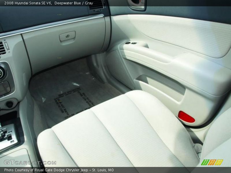 Deepwater Blue / Gray 2008 Hyundai Sonata SE V6