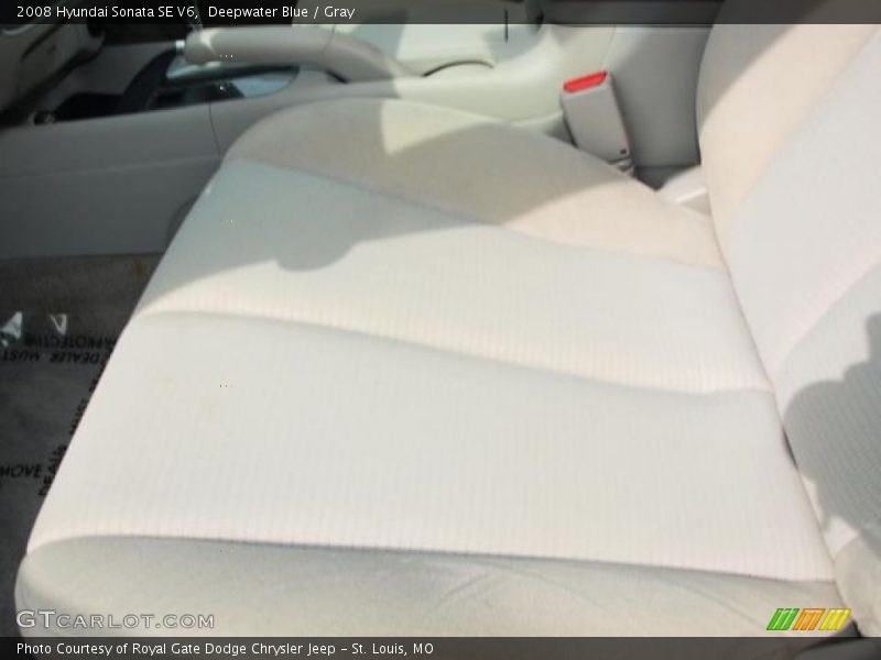 Deepwater Blue / Gray 2008 Hyundai Sonata SE V6