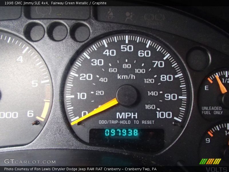 Fairway Green Metallic / Graphite 1998 GMC Jimmy SLE 4x4