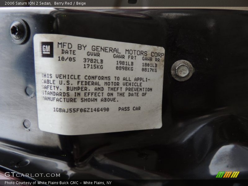 Berry Red / Beige 2006 Saturn ION 2 Sedan