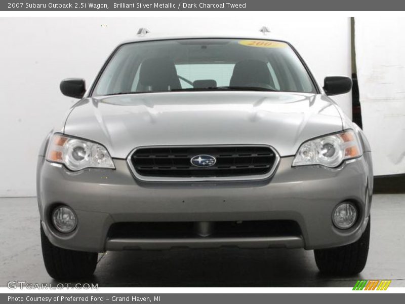 Brilliant Silver Metallic / Dark Charcoal Tweed 2007 Subaru Outback 2.5i Wagon