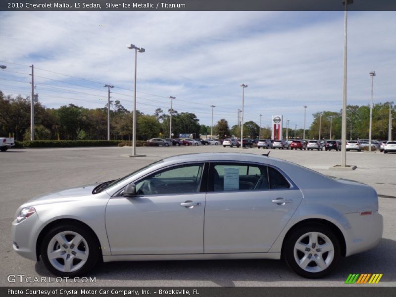 Silver Ice Metallic / Titanium 2010 Chevrolet Malibu LS Sedan