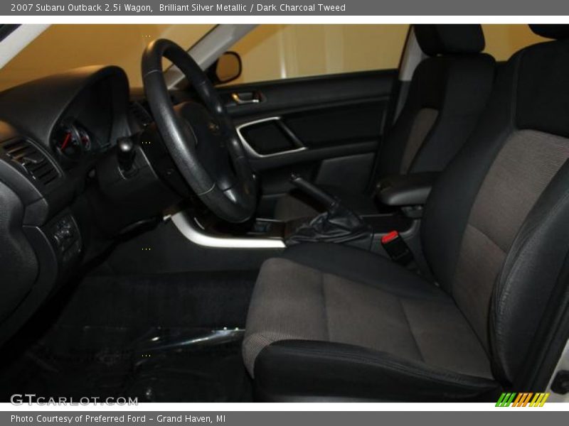 Brilliant Silver Metallic / Dark Charcoal Tweed 2007 Subaru Outback 2.5i Wagon