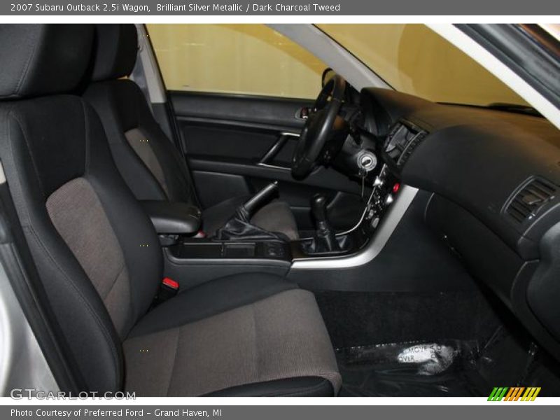 Brilliant Silver Metallic / Dark Charcoal Tweed 2007 Subaru Outback 2.5i Wagon