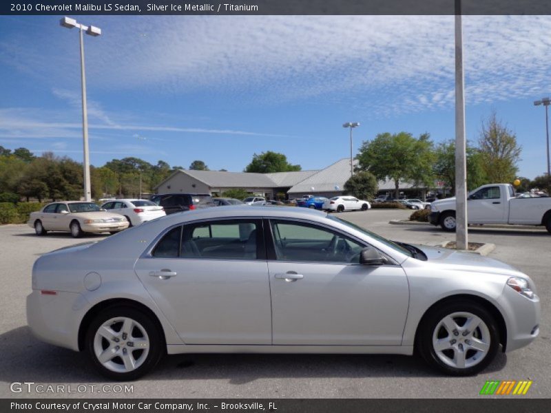 Silver Ice Metallic / Titanium 2010 Chevrolet Malibu LS Sedan