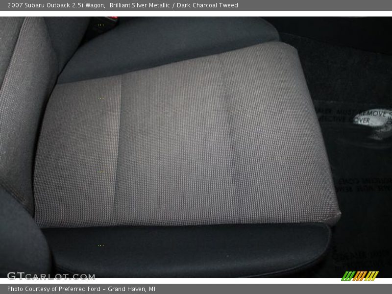 Brilliant Silver Metallic / Dark Charcoal Tweed 2007 Subaru Outback 2.5i Wagon