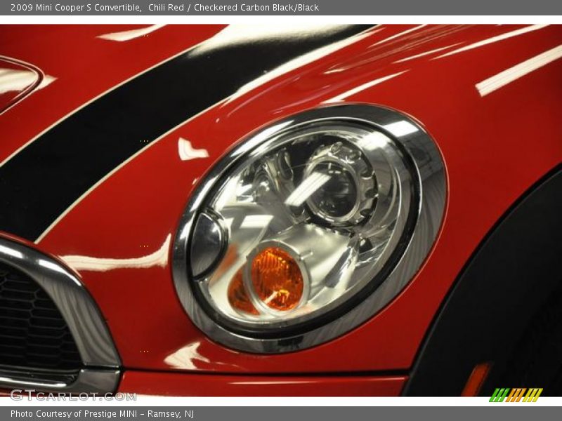 Chili Red / Checkered Carbon Black/Black 2009 Mini Cooper S Convertible