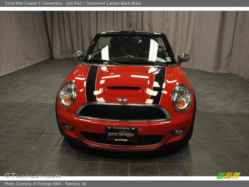 Chili Red / Checkered Carbon Black/Black 2009 Mini Cooper S Convertible